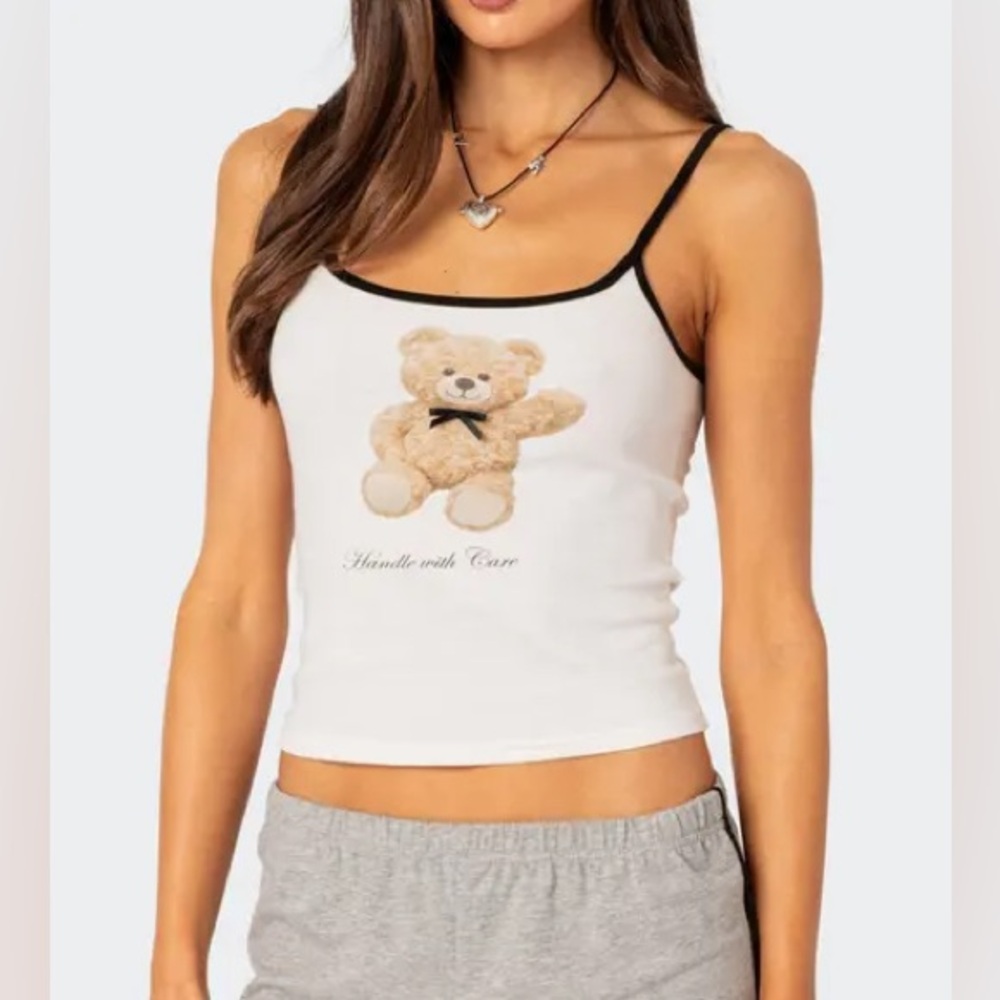 Edikted Klara Printed “Handle With Care” Tank Top!